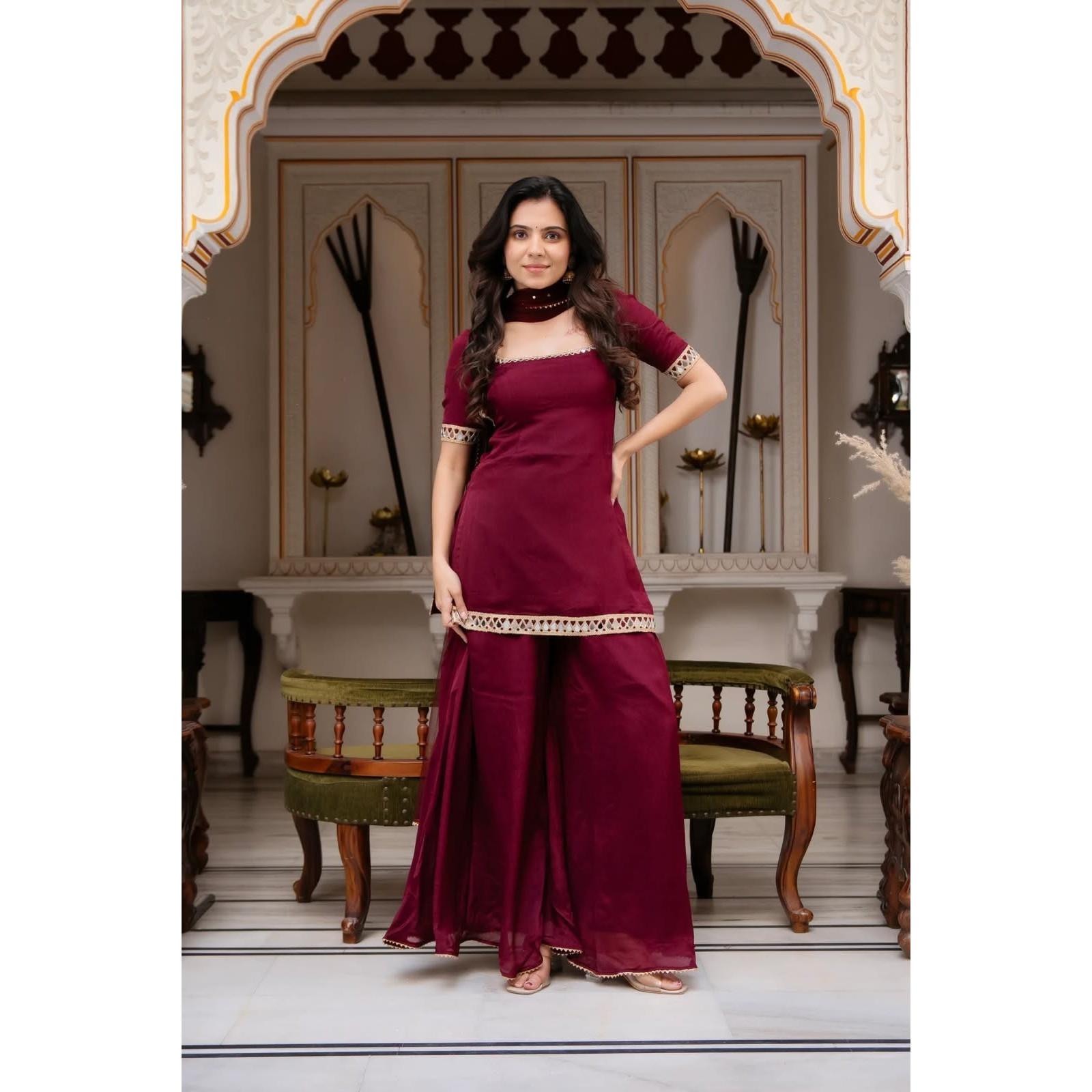Salwar Kameez Pakistani Indian Dress Bollywood Wedding Party Wear Palazzo Suit M-38