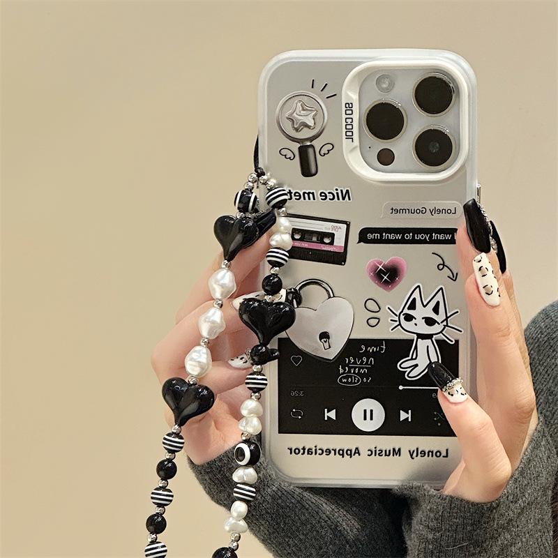 Zhitai Frosted Laser Cartoon Case for iPhone 15 Pro and Huawei P70 Bracelet