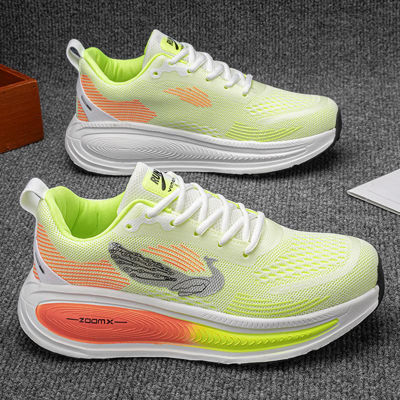 New sports shoes men's and women's casual shoes sports students' shoes fly-woven running shoes