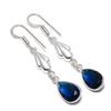 Natural Iolite Quartz Gemstone 925 Sterling Silver Jewelry Earring 1.89" AE-12551