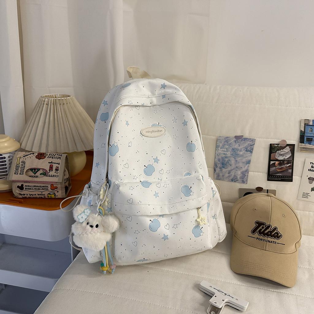 Schoolbag High Value Star Backpack Women 1011 New Simple Niche Travel Backpack Schoolbag Girls Primary School Students Junior High School