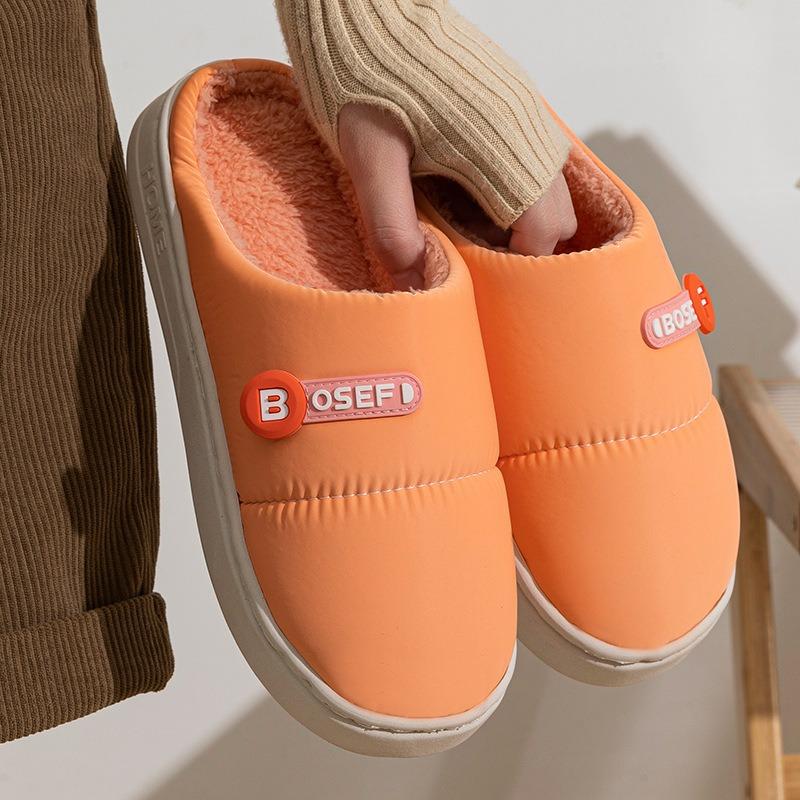 EVA waterproof cotton slippers men's autumn and winter new cotton shoes non-slip home indoor warmth household wool slippers women