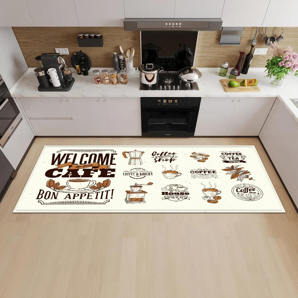 Coffee Drink Printed Carpet Modern Fashion Mat Non-slip Area Rug Home Living Room Yoga Mats Bedroom Kitchen Dorm Soft Floor Mat