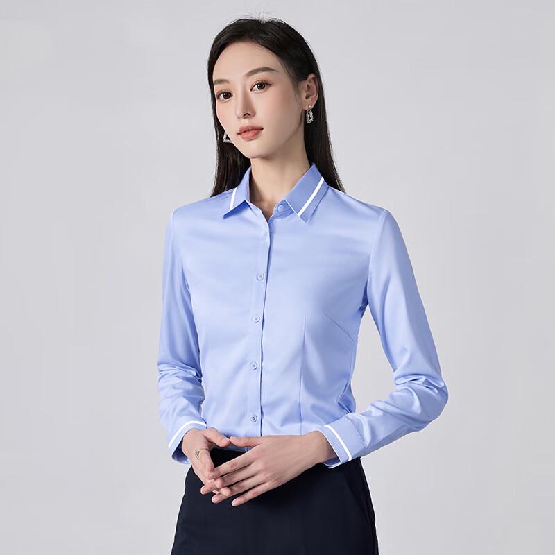 Trolman Women's Professional Long-Sleeve Wrinkle-Free Blouse