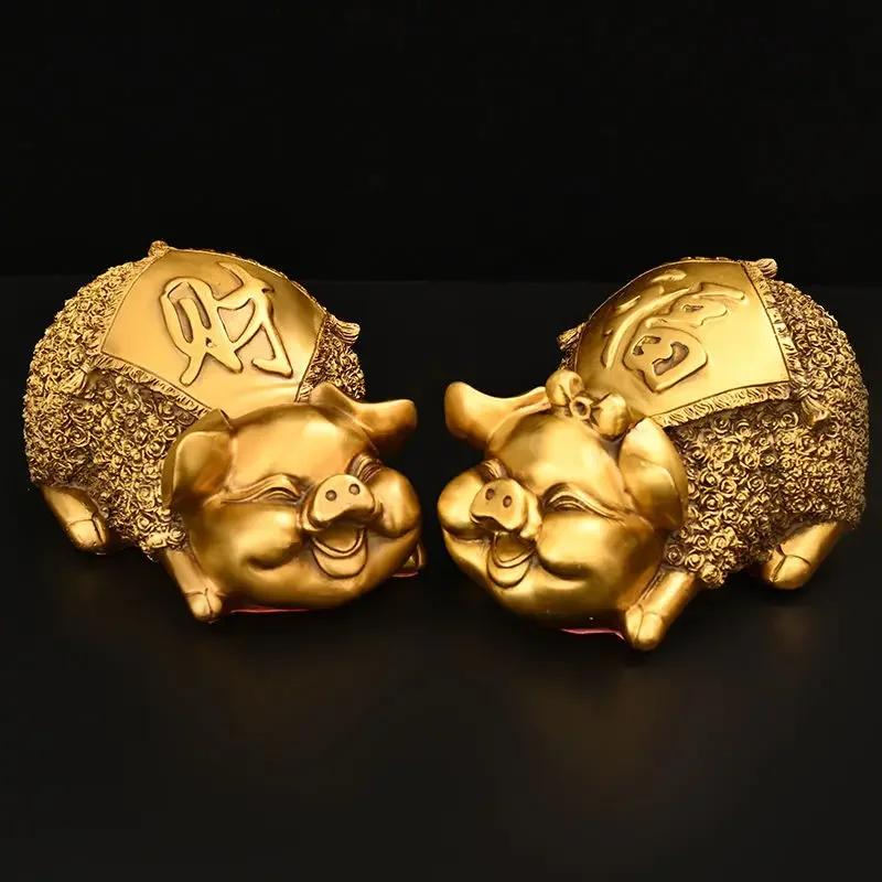 High Quality Copper Lucky Pig Ornament Wealth Home Office Mascot Store Decor Gift
