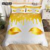 Eyelash Duvet Cover Set Eyes Pattern Design Comforter Cover Microfiber Girly Priness Style Glitter Twin King Queen Bedding Set