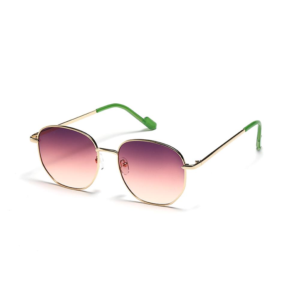Positive Round Glasses Frame Pink Piece Metal Retro Sunglasses Women'S Sunglasses Men'S