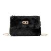 Mao Mao messenger bag women's autumn and winter new trendy fashion simple chain shoulder bag lock small square bag