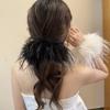 Solid Color Plush Hair Ring Korean Style Elastic Hair Bands Trendy Furry Scrunchies  for Women