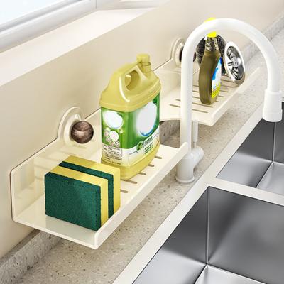 Badezimmer Aufbewahrungsregal Küchen Saugnapf Regal Starke Tragfähigkeit Einfach zu installieren Bohrfreies Wandmontiertes Aufbewahrungsregal