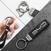 Carbon Fiber Car Keychain for BYD Seal Atto 3 Song Plus Max Dolphin Scratch Resistant PU Leather Keyring  Styling  Accessories