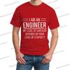 "I Am An Engineer" Graphics Men's Clothing Summer Fashion Funny Engineer Slogan Tops Tees Short Sleeve Hippie Homme Camiseta