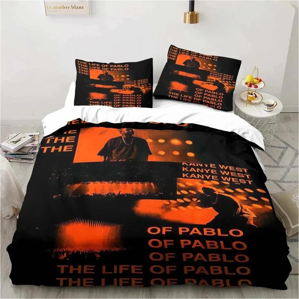 Comforter 3D Print Kanye West Rapper Art Cartoon Bedding Set Bedroom Soft Modern S Comefortable Quilt
