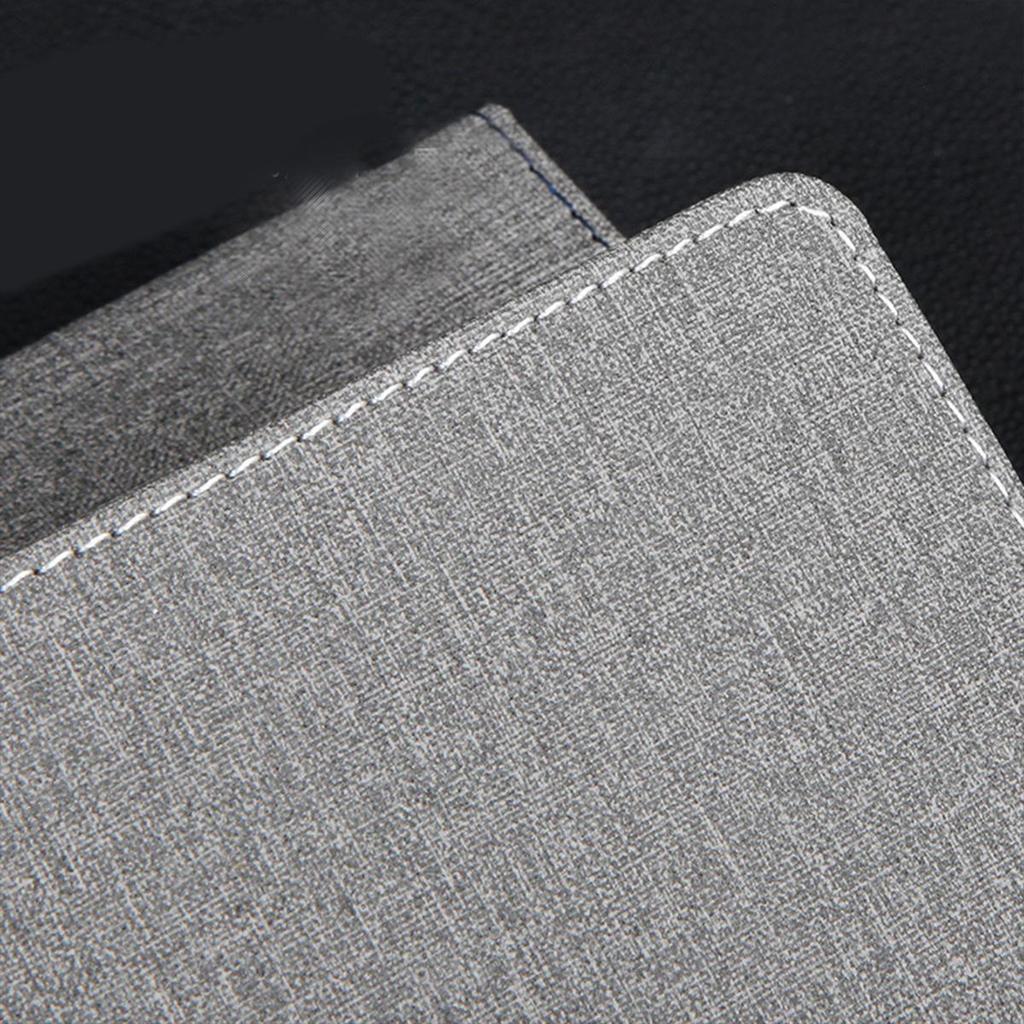 (Logogravur möglich) A5 Stoffleder Business Notizbuch, Arbeitsnotizblock, Besprechungsprotokollbuch, Tagebuch, Fachnotizen, 98 Blatt 196 Seiten