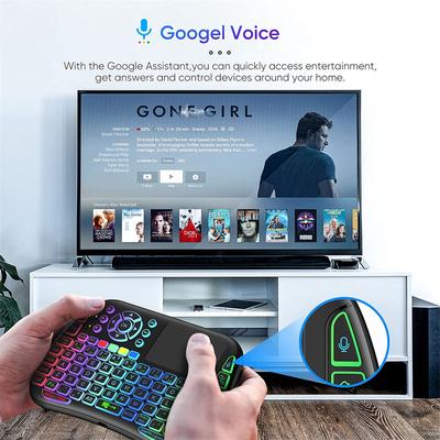 M9 Bt&2.4G Mini Drahtlose Tastatur 7 Hintergrundbeleuchtet Type-C Sprache Ir Lernen Air Mouse Fernbedienung Touchpad Für Android TV Box PC