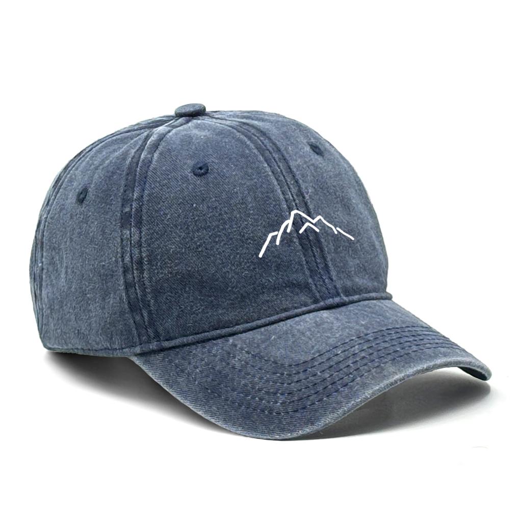 Mountaintop Print Adjustable Baseball Caps Mountain Range Dad Hat Casual Snapback Baseball Cap Ideal Choice For Outdoor