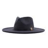 Europe, America, Autumn and Winter New M Standard Big Eaves Peach Heart Concave Convex Top Fashion Flat Top Hat Women's Woolen Jazz Hat