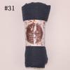 Muslim Women Solid Color Scarf Shawl Cotton Crinkle Hijab