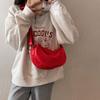 Simple Design Women's Messenger Bag Fashi Ladies Nyl Hobos Red Shoulder Bags Vintage Female Girls Purse Cloth Handbags