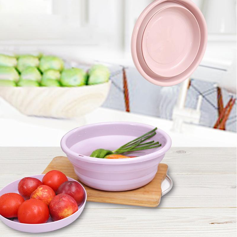 Mengni Multifunktions-Gemüse- und Obstbecken, kreatives Klappbecken, tragbares, zusammenklappbares Obsttablett, Haushaltswaschwerkzeuge