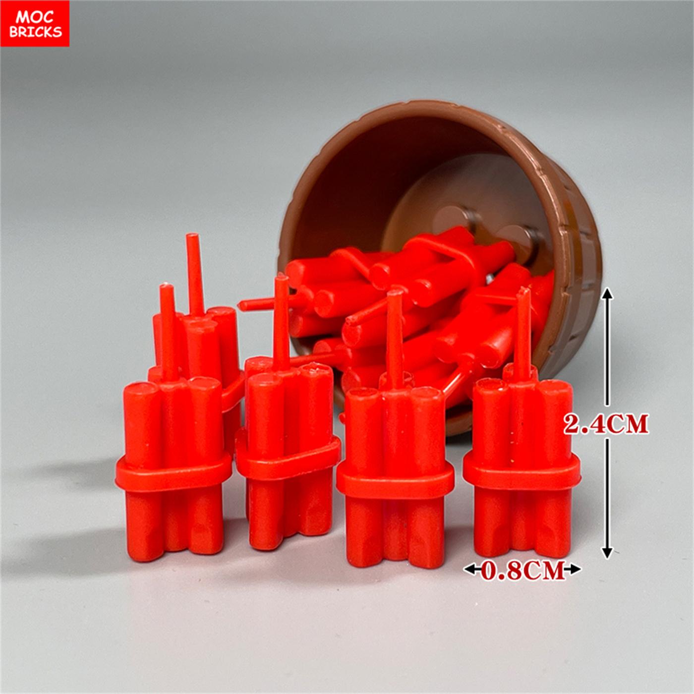

10pcs MOC Bricks Weapon Bomb Utensil Dynamite Sticks Bundle firecracker 64728 Building blocks Assembled Toys kids present