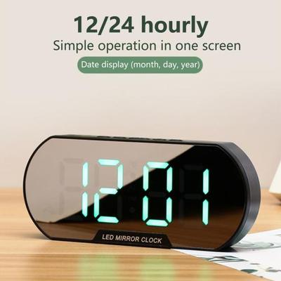 Bedside Clock Multipurpose Temperature Display 4 Colors Practical USB Charging Desktop Electronic LED Alarm for Living Room