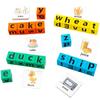 English Card English Word Spelling Toy Wooden Multi Letter Spelling Block  Kindergarten