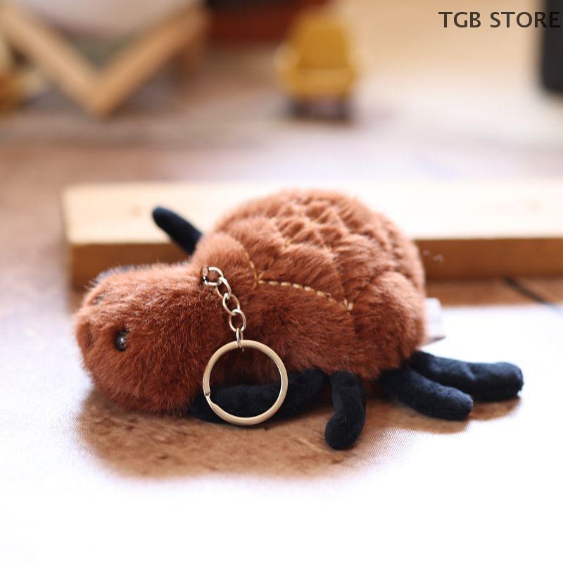1Pcs Small Insect Plush Cute Snail Bee Keychain Toy Doll Creative Stuffed Doll Bag Pendant Keyring Birthday Gift