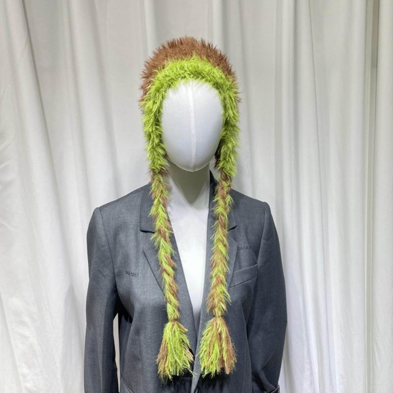 Plüschmütze in passenden Farben, elastische Mütze für Erwachsene, Wintermütze, wärmend, Strickmütze, Geschenkidee für Schüler und Teenager im kalten Winter