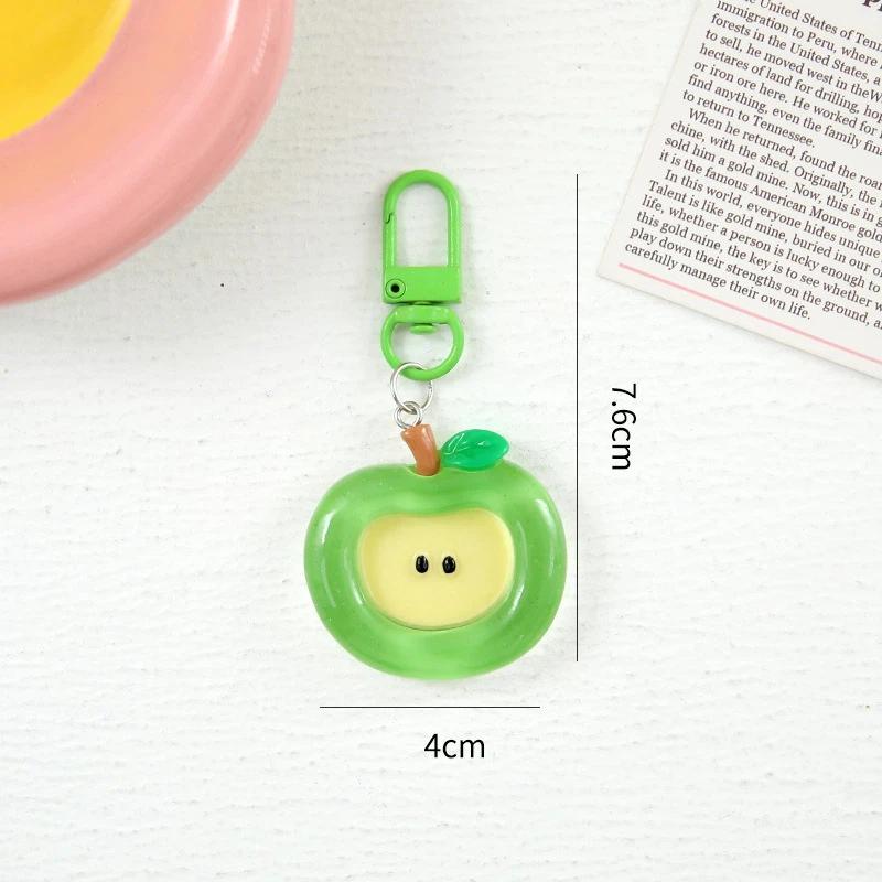 Cute Fruit Keychain Cartoon Fruits Pendant Portable Bag Hanging Ornament Car Key Holder For Couple Daily Decor Gift
