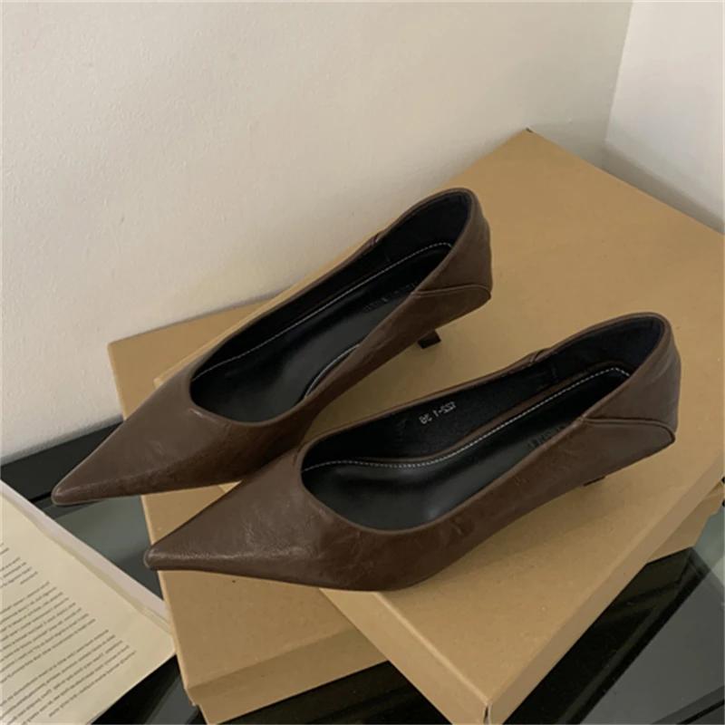 Fashion Eilyken Spring Design Leopard Print Woman Pumps Pointed Toe Thin Low Heels Elegant Party Female Shoes Zapatos De Mujer