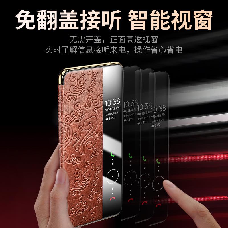 New high-end! Strong magnetic oil wax Xiangyun leather case is suitable for Huawei mate11 leather mobile phone case 11pro + protective case.