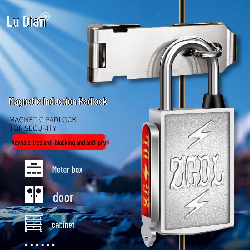 Keyless Magnetic Induction Padlock with Anti-Pick & Anti-Pry Features