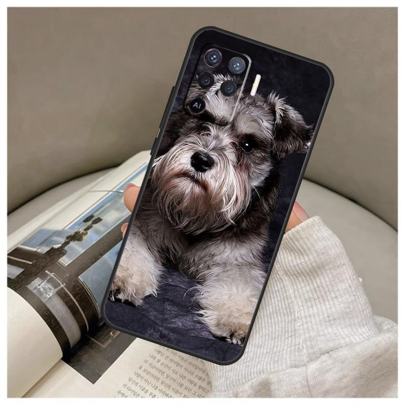 Schnauzer Puppy Dog Case For Oppo A80 A60 A40 A5 Pro A15 A16 A17 A57 A77 A94 A74 A54 A76 A96 A18 A38 A58 A78 A98