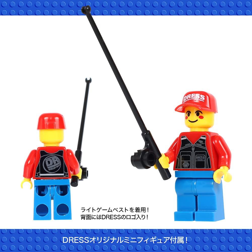Dress Block FloatYellow with Mini Figure, Fishing Tackle, Float, Sabiki, Bait, Sea Fishing, Pier Fishing, Customizable Beginner Set, One Size