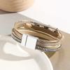 Chic Starfish Bracelet Soft Faux Leather Multi-Layer Wrist Bangle Hand Jewelry For Casual To Formal Occasion