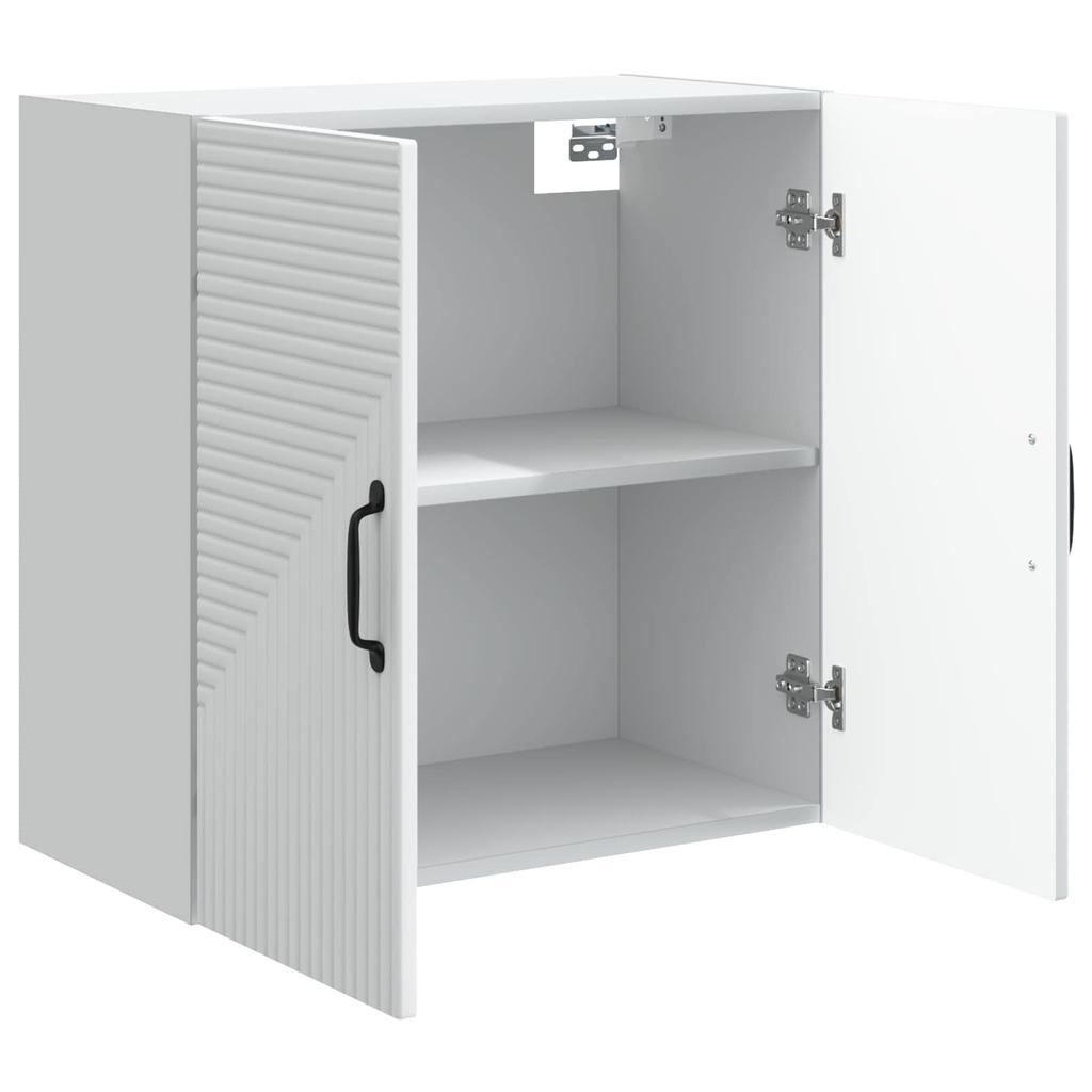 Wall Mounted Cabinet White 59 X 31 X 60 Cm Particleboard