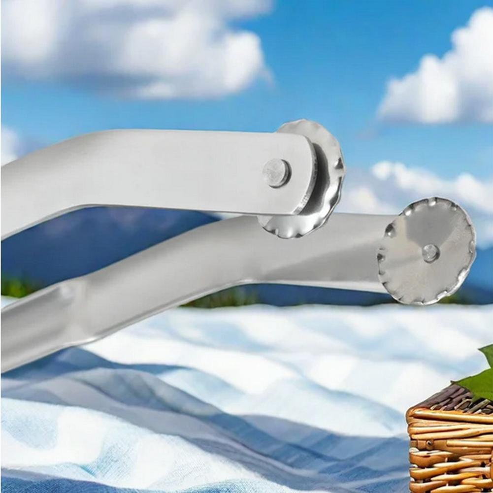 BBQ Sausage Turning Tongs Barbecue Clip Multipurpose Cooking Grill Tongs Stainless Steel Sausage Turning Plier Barbecue Utensils