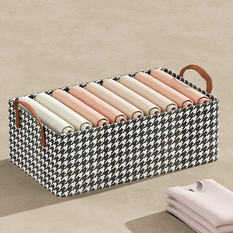 

Нетканый стальной каркасный ящик для хранения брюк с крышкой - решение для ящиков гардероба 47*28*20 cm Steel Frame