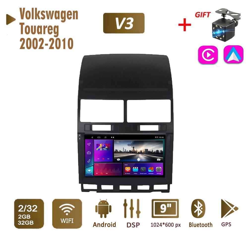 

2Din Android автомобильное радио для Volkswagen Touareg 2002-2010 мультимедиа Carplay авто Wi-Fi головное устройство стерео навигация 2 + 32 ГБ 1+16GB
