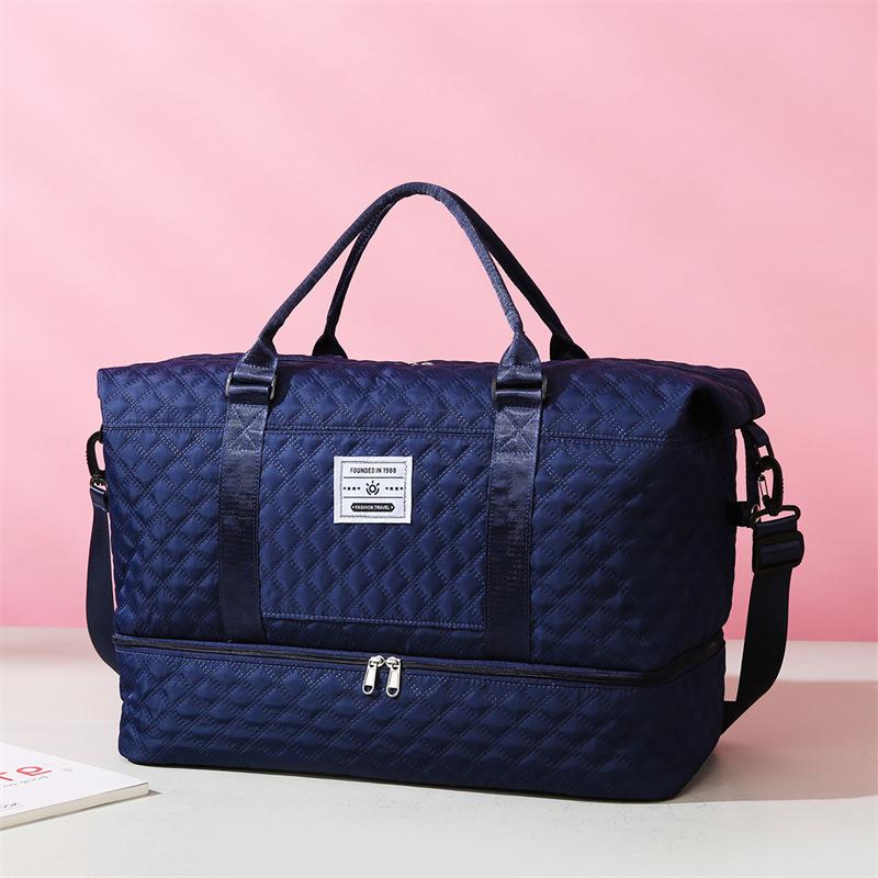 Short trip dry and wet separation exercise handbag women yoga fitness bag large-capacity shoe compartment travel bag