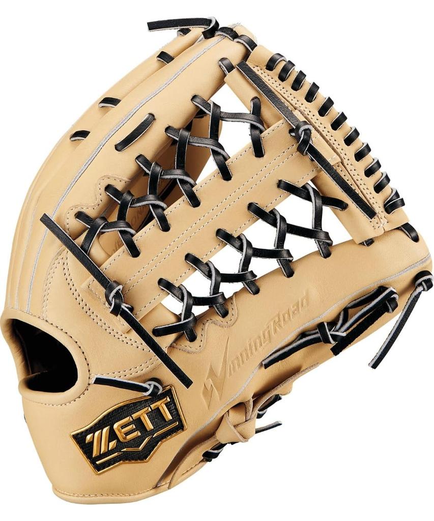 ZETT Winning Road Baseball B Size BRGB33530F All-Around Glove, Black/Pastel (1932), 7,