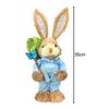 Easter Bunny Figurine Creative Straw Statue for Bedroom Shelf Balcony