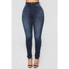 Women's High-waisted Stretch Hip-lifting Denim Pencil Pants Slim-fit Trousers