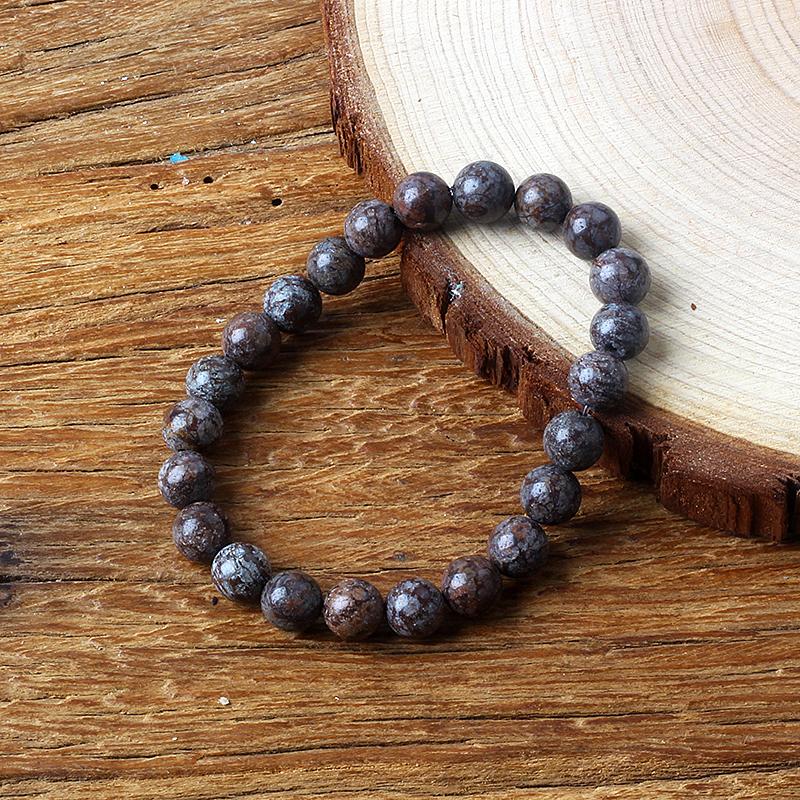 Vintage Coffee Snowflake Jaspers Beads Bracelets Men Reiki Energy Chakra Natural Stone Bracelets for Women Jewelry Pulsera Gifts