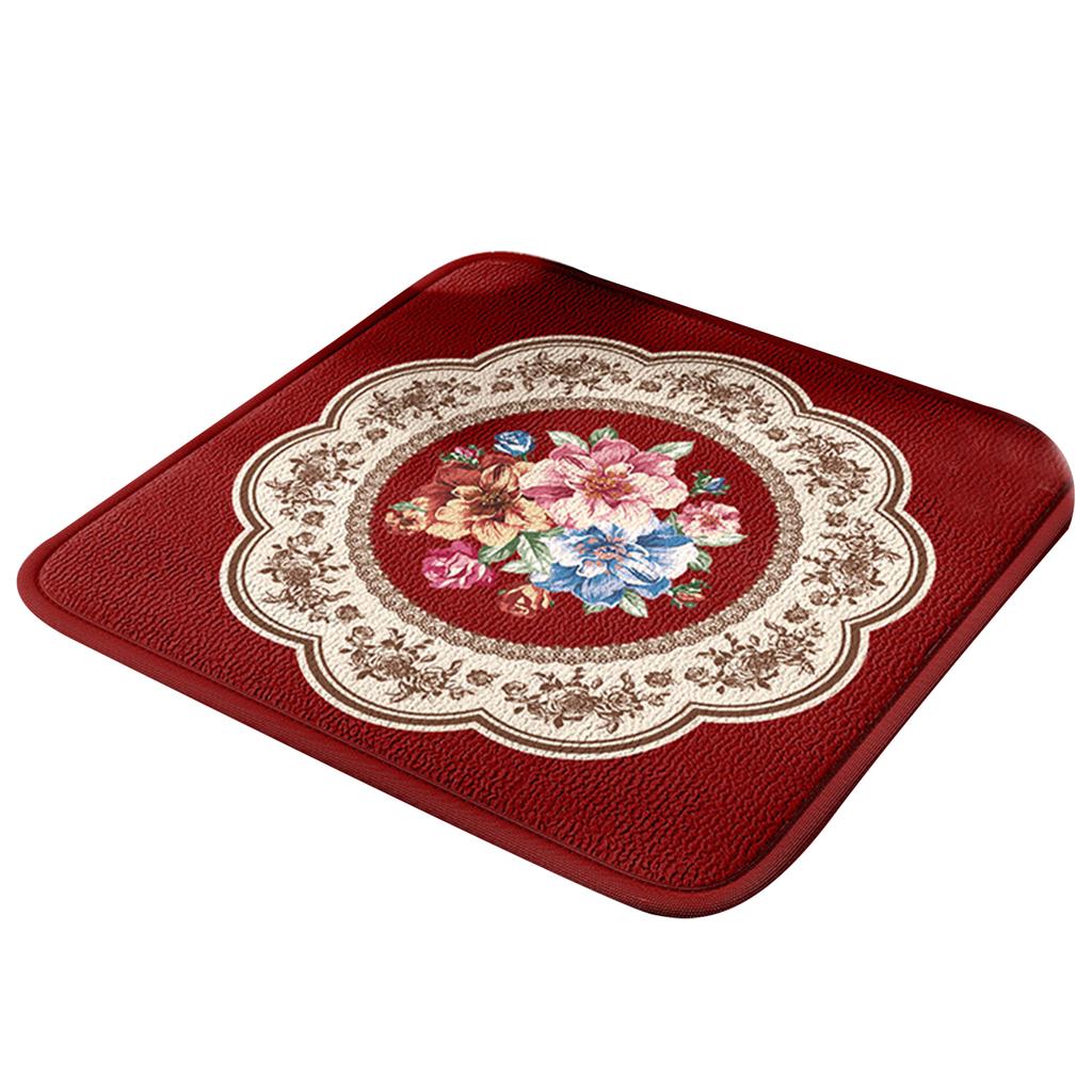 Breathable Memory Foam Chair Cushions Non Slip Flower Pattern Square Seat Pads for Comfort and Softness