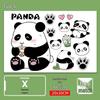 Panda Design Waterproof Electric Vehicle Sticker - Creative Scratch Cover