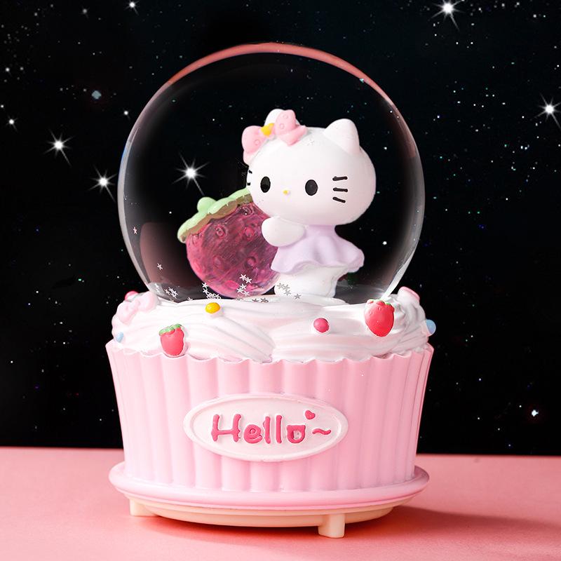 Dreamy Unicorn Crystal Ball Luminous Music Box - Snowflake Gift for Best Friend, Creative Qixi Present