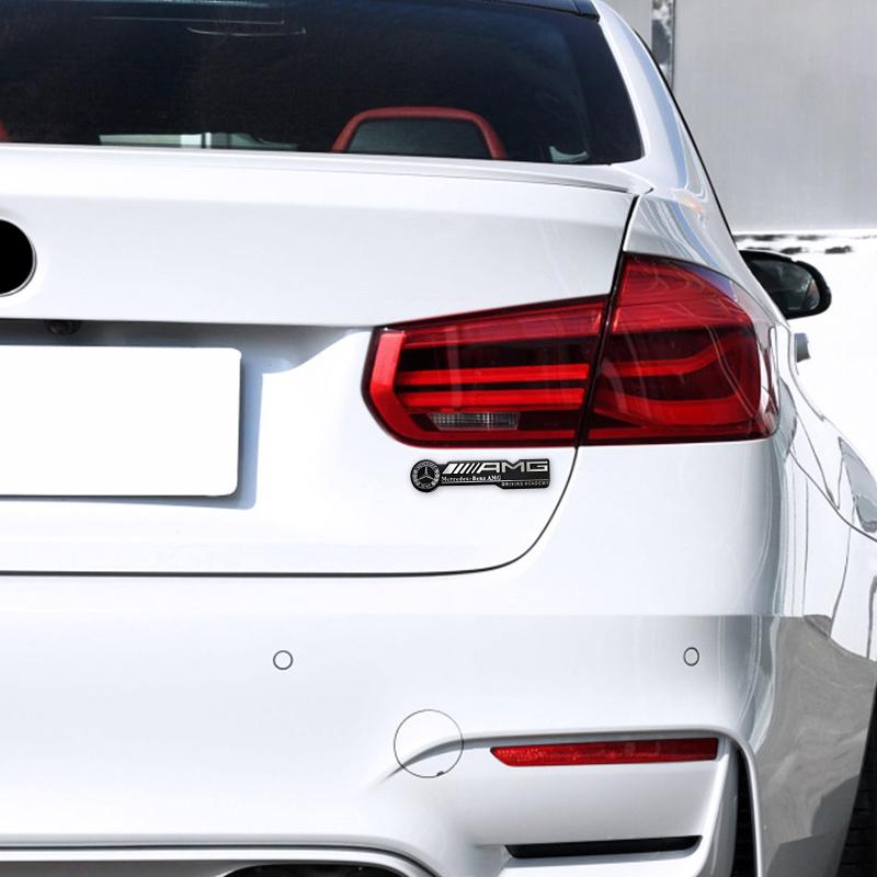 GLC GLB 1Pcs Aluminium Metal Stickers Car Body Trunk Decal For Mercedes Benz AMG W206 W204 W205 W212 W213 W221 W222 W223 W251 W