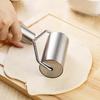 2pc Rolling Pin Stainless Steel Non Stick Smooth Dough Pastry Roller for Baking Pizza Pie Pastries Pasta Cookie Home Baking Tool